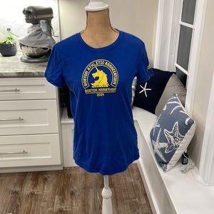 {Adidas} Boston Marathon 2014 blue t-shirt